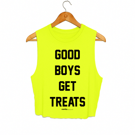 Good Boys Get Treats Crop Tank | Gift for Dog Moms | Made in USA