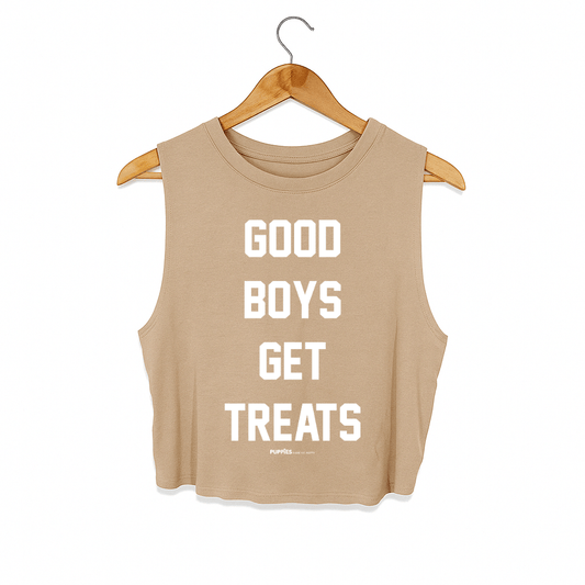 Good Boys Get Treats Crop Tank | Gift for Dog Moms | Made in USA