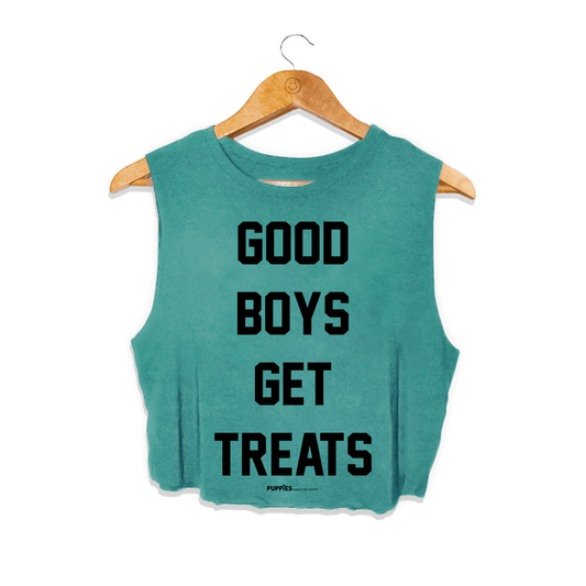 Good Boys Get Treats Crop Tank | Gift for Dog Moms | Made in USA