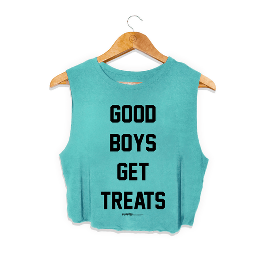 Good Boys Get Treats Crop Tank | Gift for Dog Moms | Made in USA