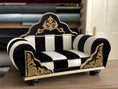 Load image into Gallery viewer, Grace Kelly, Pet Bed: Black & White Stripes
