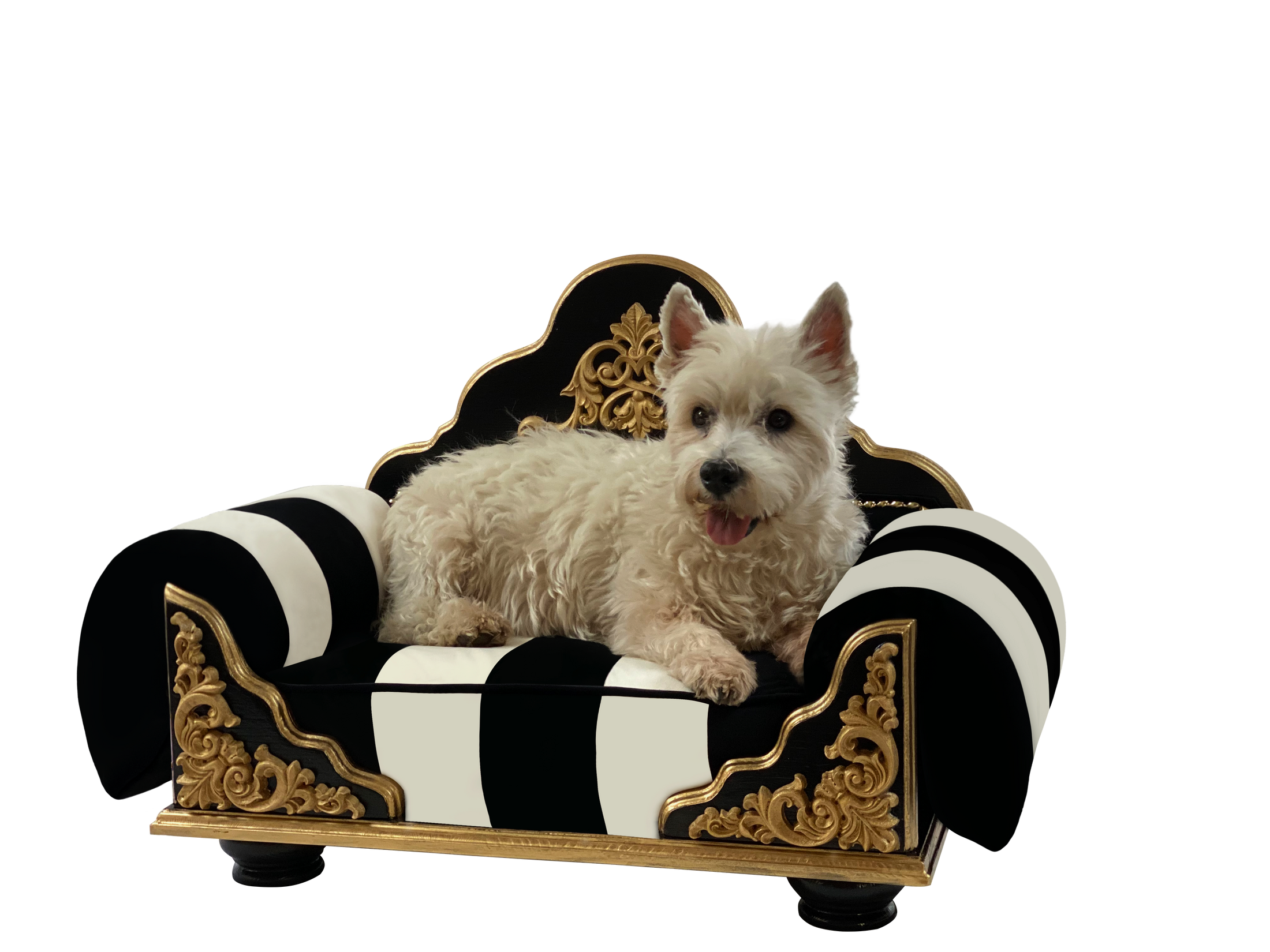 Grace Kelly, Pet Bed: Black & White Stripes