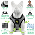 Load image into Gallery viewer, EcoBark Step In Dog Harness - XXXS to Small Breeds- Reflective Soft Mesh Harness for Teacup, Small Dogs and Puppies / Steel Gray
