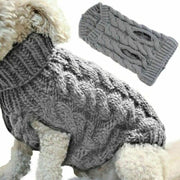 Cable Knit Turtleneck Dog Sweater