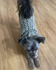 Cable Knit Turtleneck Dog Sweater