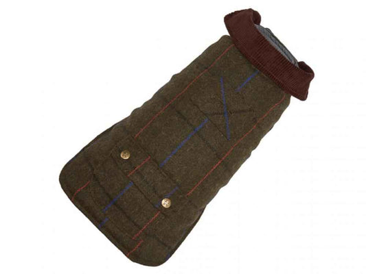 Up Country Green Tweed Coat Pet Accessory
