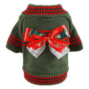 Christmas Bow Dog Sweater