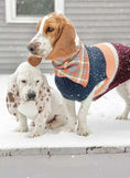 Load image into Gallery viewer, Grey Plaid Luxe Flannel Dog Bandana
