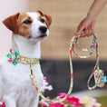 Load image into Gallery viewer, Floral Garden Dog Collar & Leash Set with Matching Poop Bag Case | Personalized Free - Southlake Paws
