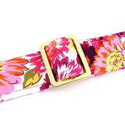 Pink Rose Flower Dog Collar & Leash Set  | Personalized Free