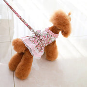 Vintage Rose Harness Dog Dress & Leash Set