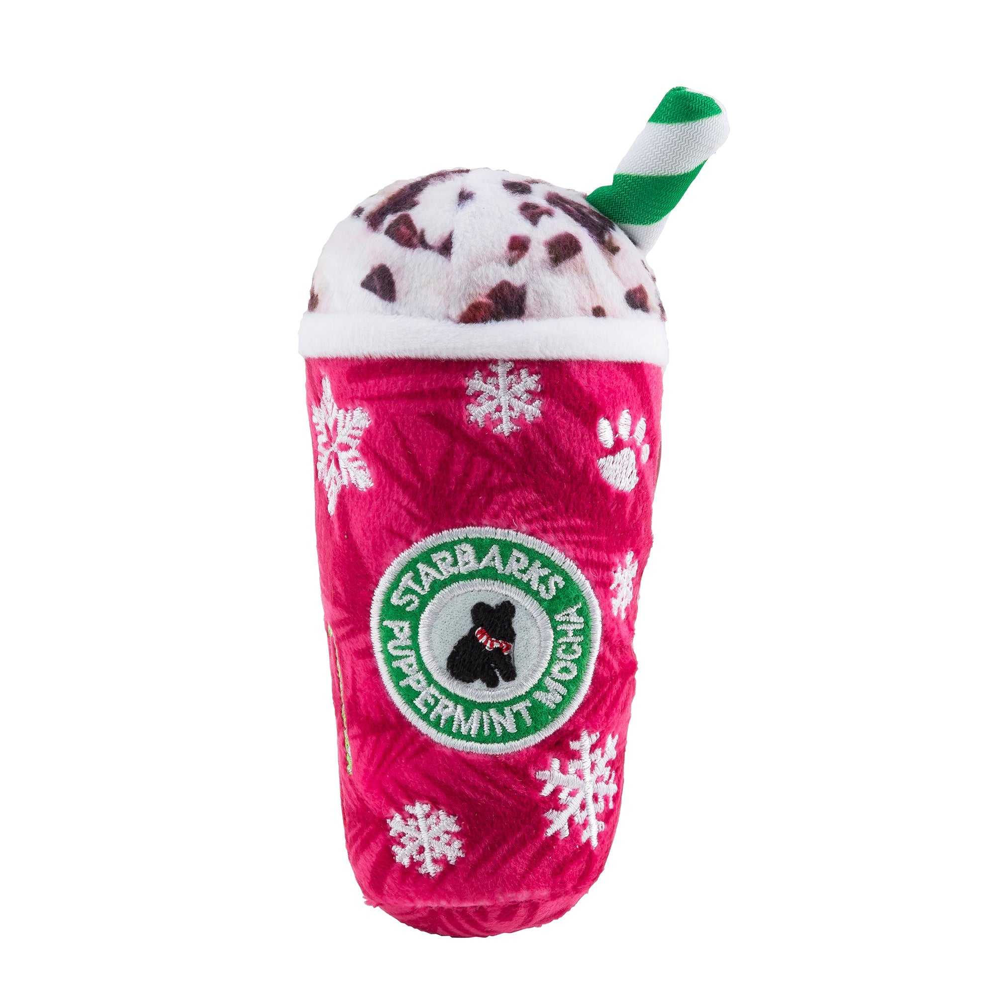 Starbarks Puppermint Mocha Christmas Holiday Plush Dog Toy