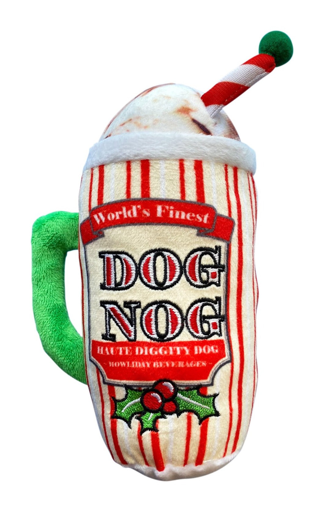Dog Nog Holiday Christmas Plush Dog Toy