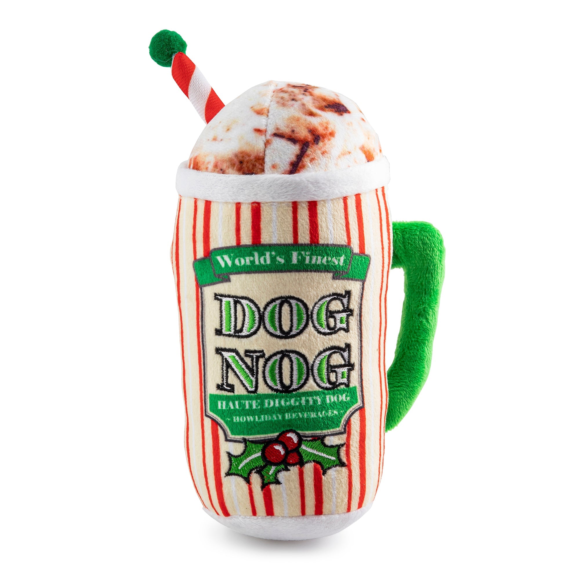 Dog Nog Holiday Christmas Plush Dog Toy