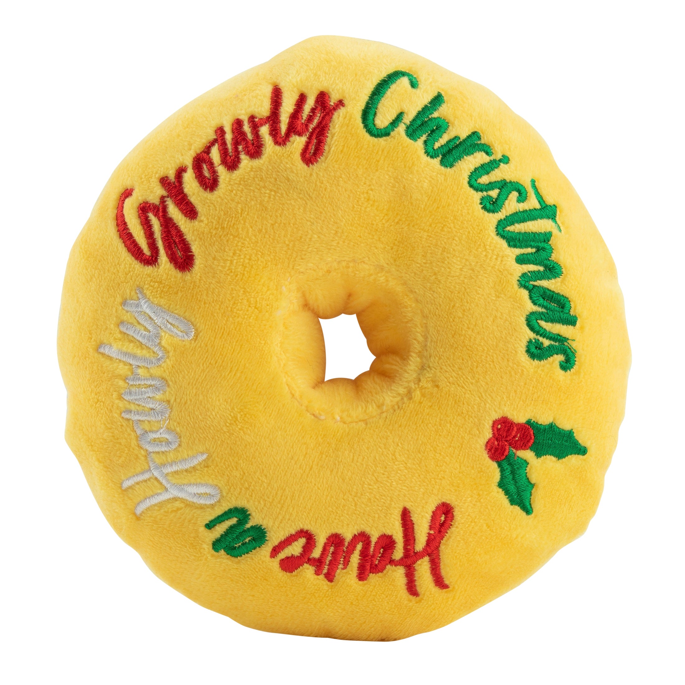 Puppermint Donut Holiday Christmas Plush Dog Toy