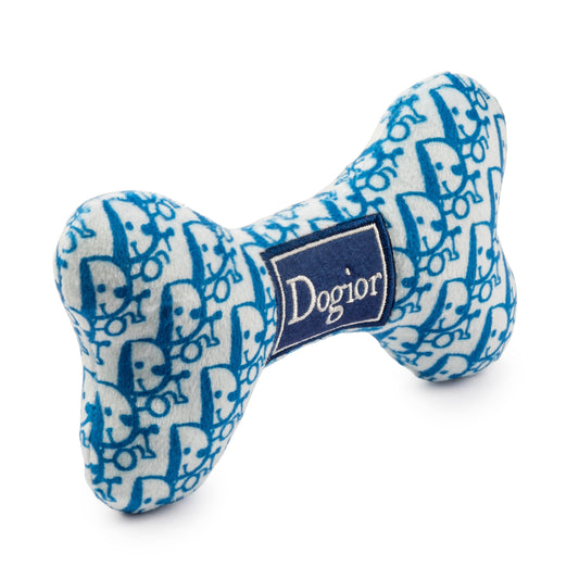 Dogior Bone | Squeaky Plush Dog Toy with Crinkle & Mesh Lining