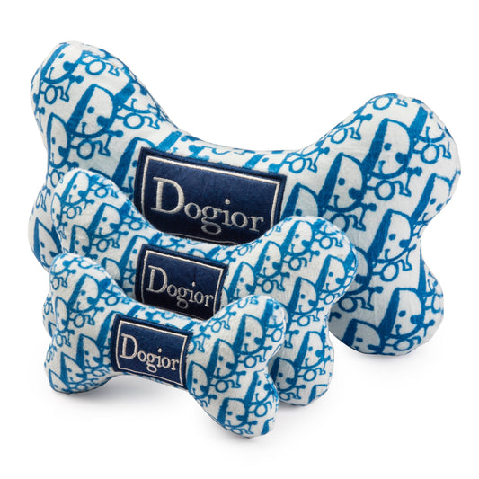 Dogior Bone | Squeaky Plush Dog Toy with Crinkle & Mesh Lining