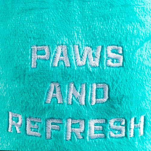 Snuggly Cup - Teal | Squeaky Plush Dog Toy with Crinkle & Mesh Lining