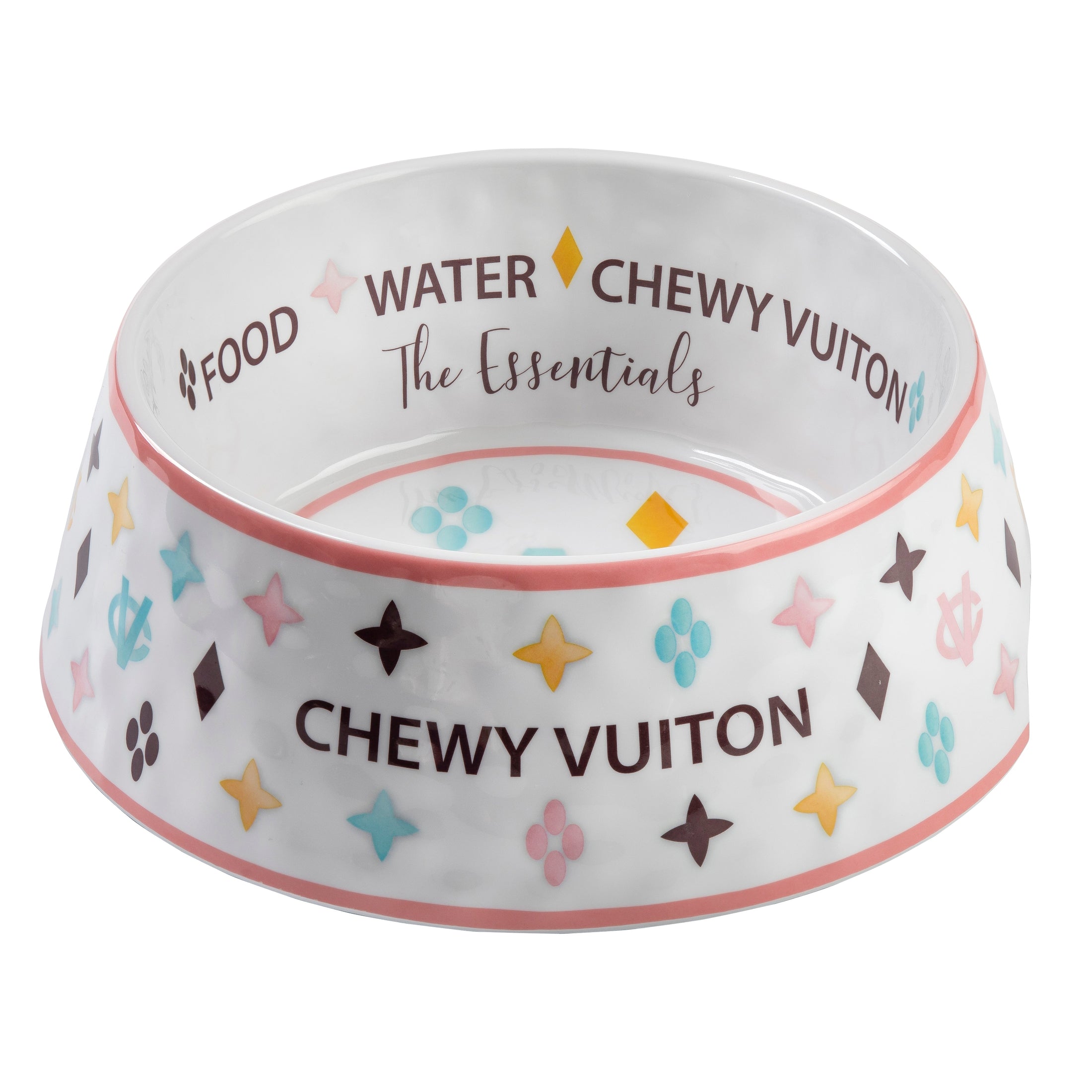White Chewy Vuiton Bowl - Large (CASE OF 2)
