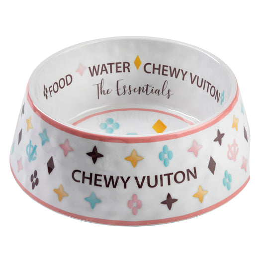 White Chewy Vuiton Bowl - Large (CASE OF 2)