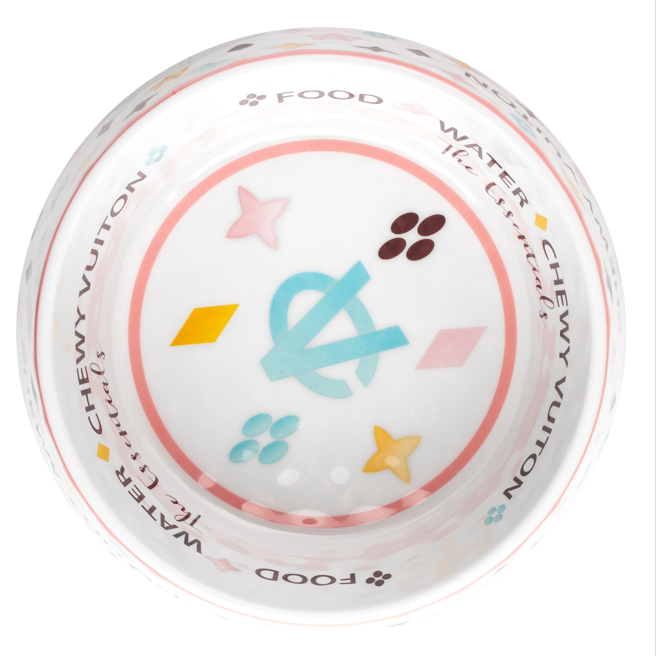 White Chewy Vuiton Bowl - Large (CASE OF 2)