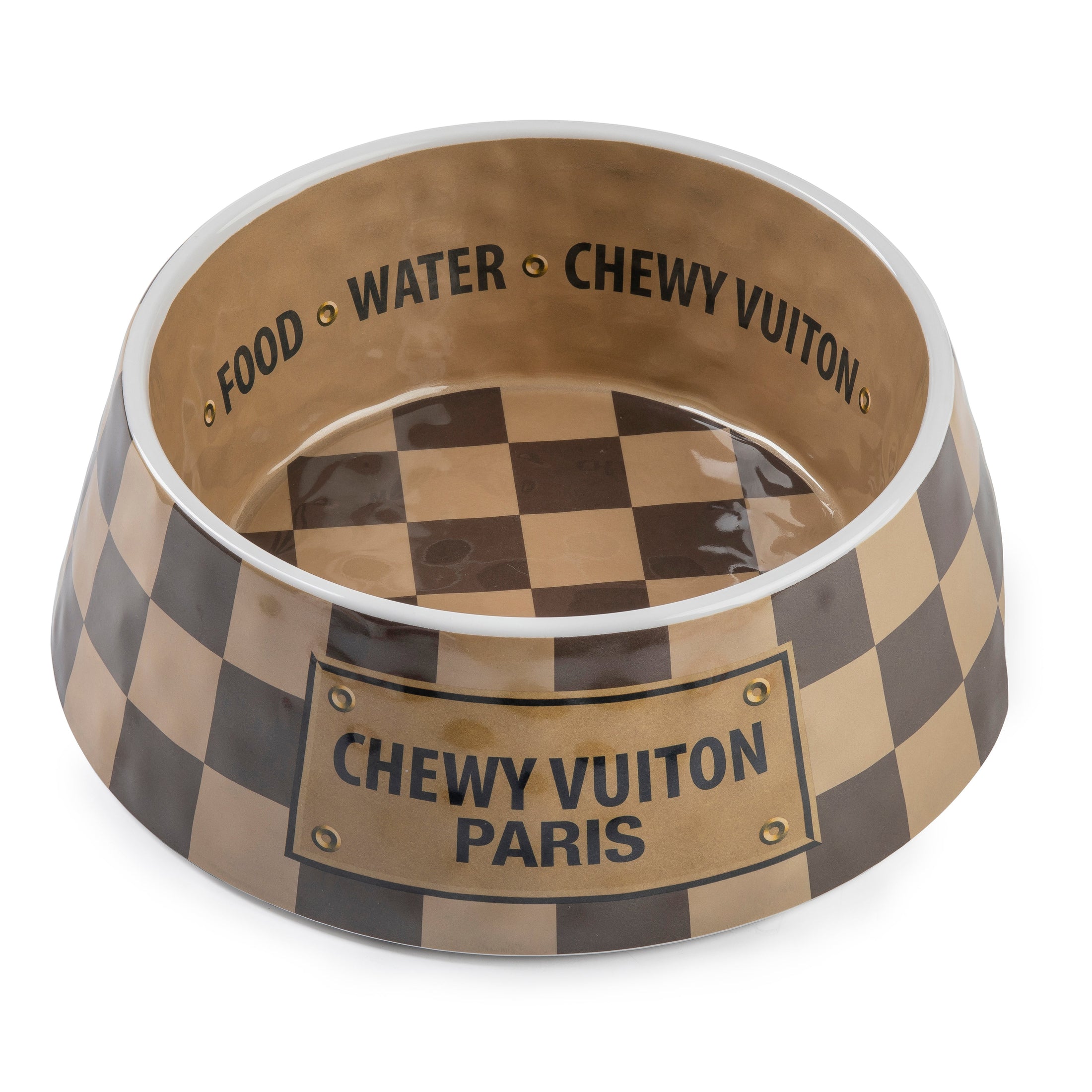 Checker Chewy Vuiton Bowl - Large (CASE OF 2)