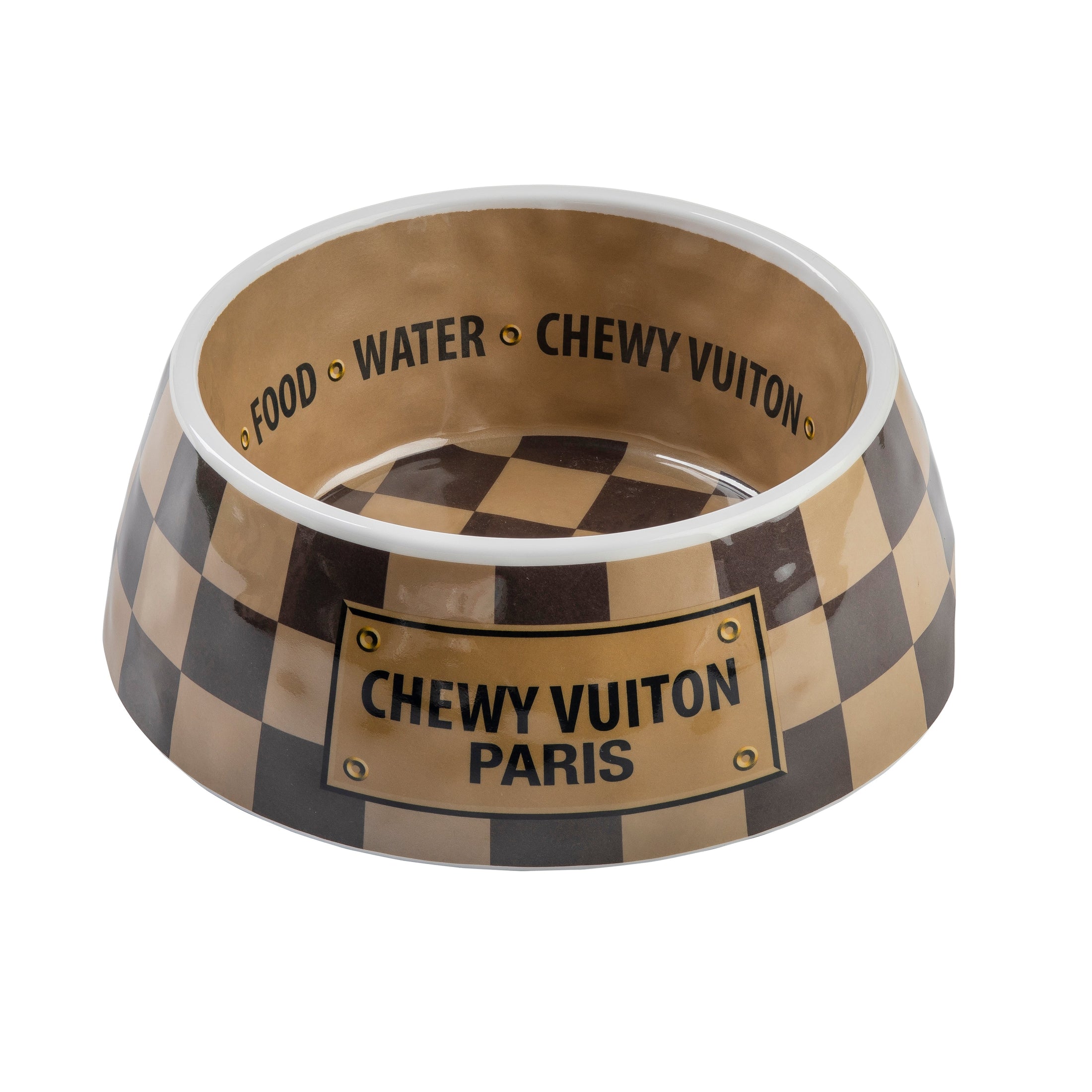 Checker Chewy Vuiton Bowl - Medium (CASE OF 2)