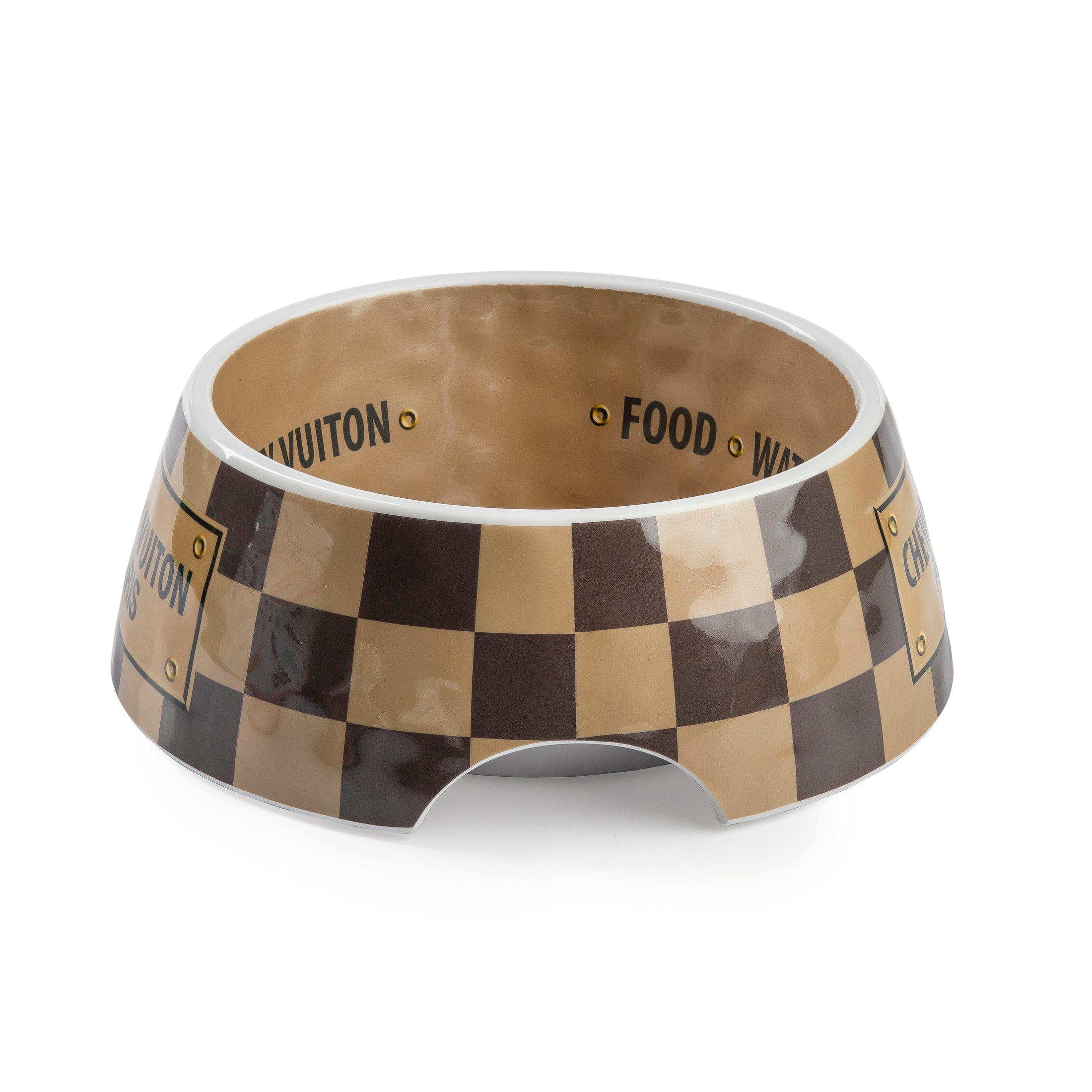 Checker Chewy Vuiton Bowl - Medium (CASE OF 2)