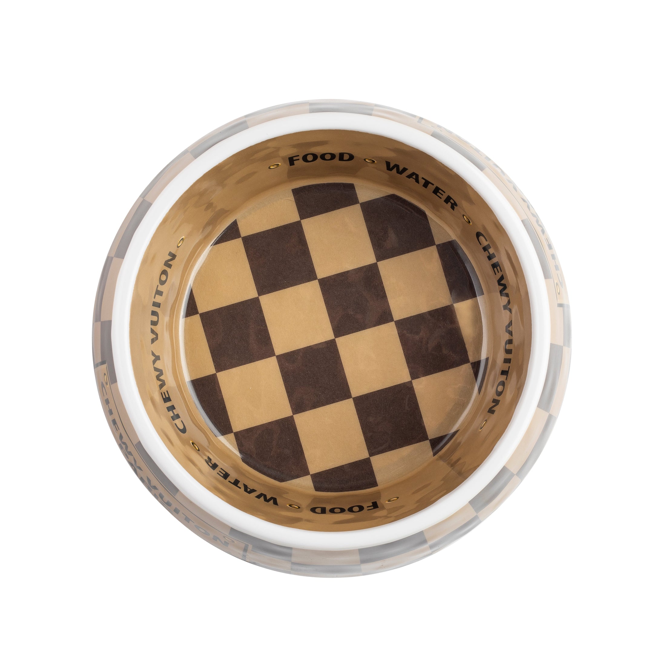 Checker Chewy Vuiton Bowl - Medium (CASE OF 2)
