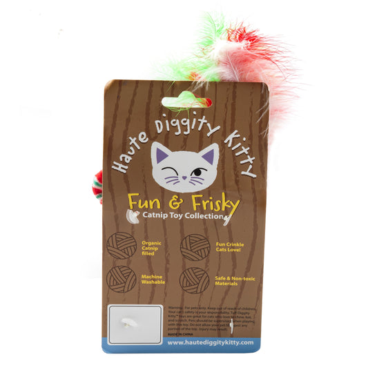 Haute Diggity Kitty White Paw Kitty Seltzer & Pawpermint Cattini Christmas Cat Toy