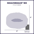 Load image into Gallery viewer, HuggleFleece® HuggleSnuggler™ Cat & Dog Beds size chart
