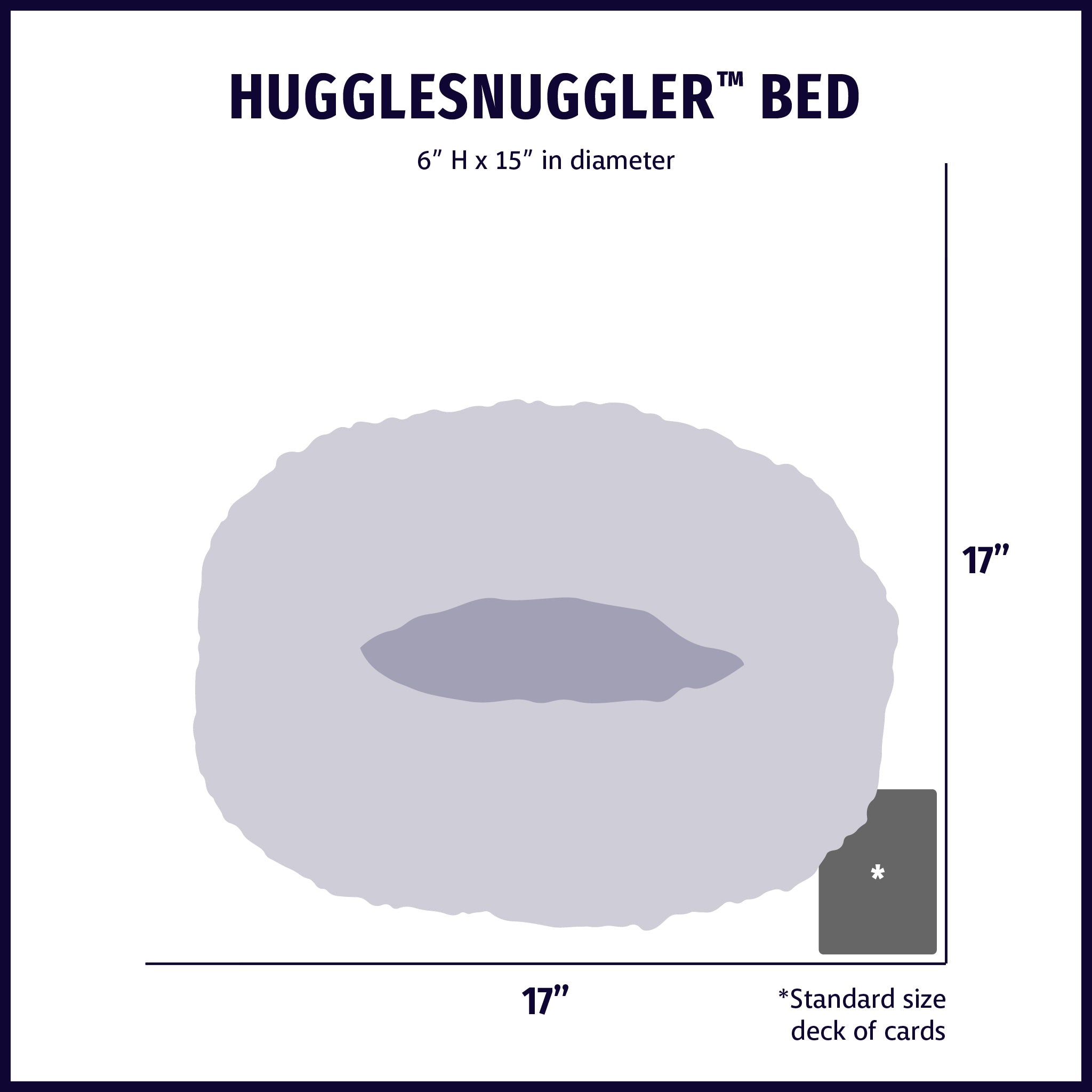 HuggleFleece® HuggleSnuggler™ Cat & Dog Beds size chart