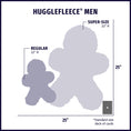 Load image into Gallery viewer, HuggleFleece® Man Plush Dog Toy, Regular size chart
