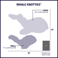 Load image into Gallery viewer, Mobie Whale Knottie® Plush Dog Toy size chart
