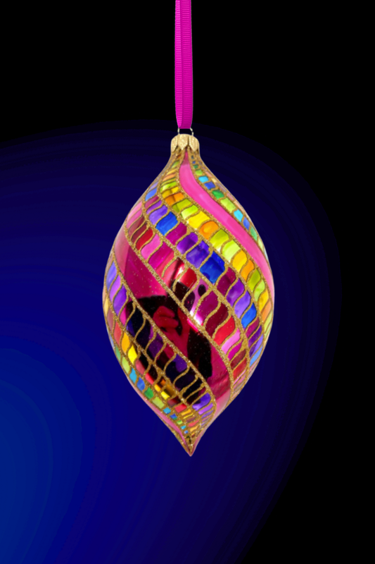 High Better Spinner Glass Ornament - Southlake Paws
