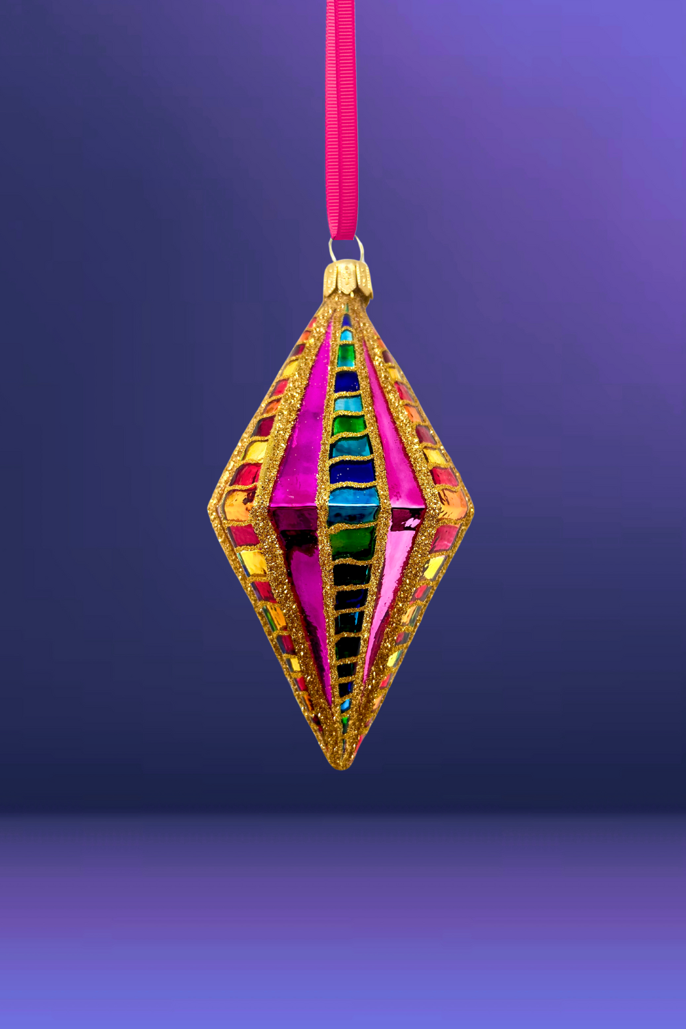 High Better Diamond Glass Ornament - Southlake Paws