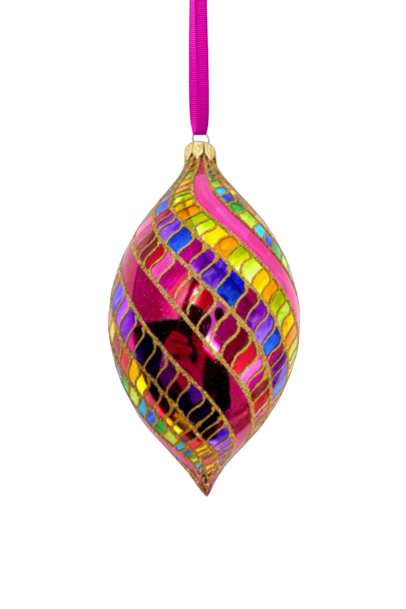 High Better Spinner Glass Ornament - Southlake Paws