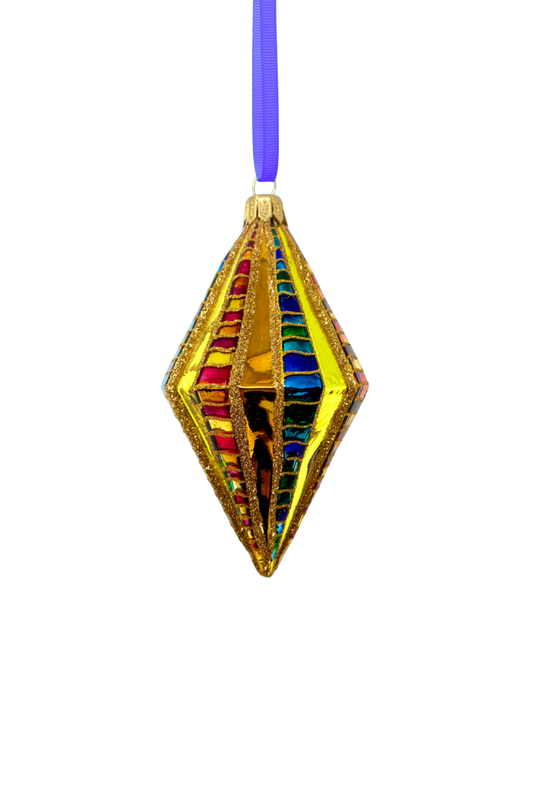 High Roller Diamond Glass Ornament - Southlake Paws