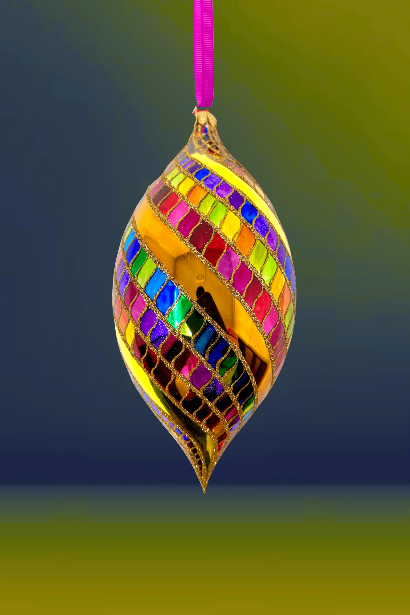 High Roller Spinner Glass Ornament - Southlake Paws