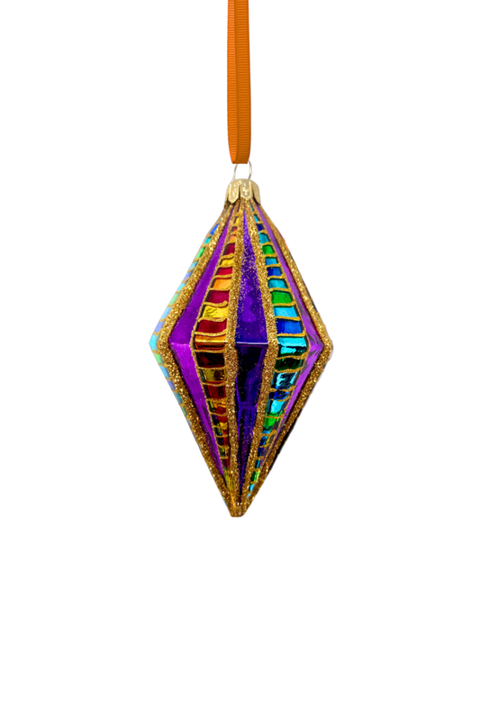 High Stakes Diamond Glass Ornament - Southlake Paws