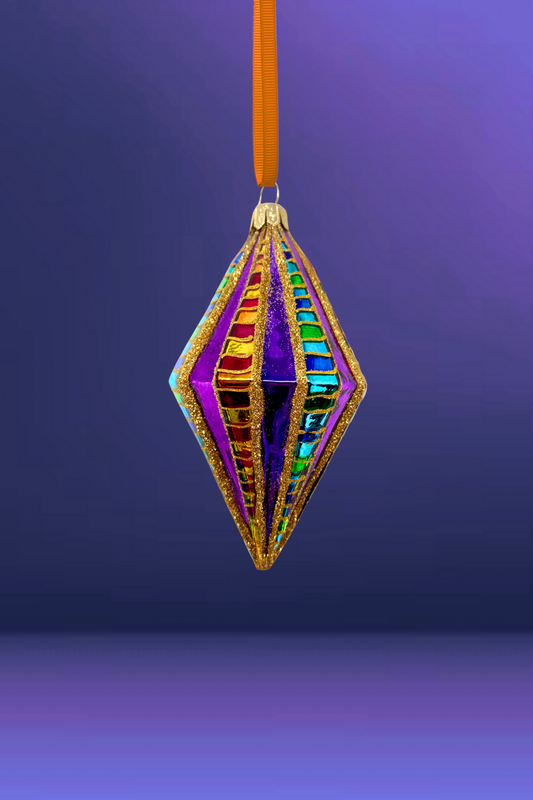 High Stakes Diamond Glass Ornament - Southlake Paws