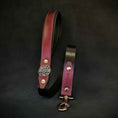Load image into Gallery viewer, The "Hektor" Burgundy dog leash-LIMITED
