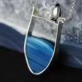 Load image into Gallery viewer, 925 Sterling Silver Natural Agate Penguin Pendant Necklace
