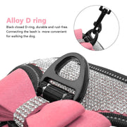 Reflective Bling Rhinestone Bow Dog Harness