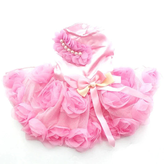 Elegant Roses Dog Party Dress - Southlake Paws