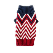 Wave Pattern Turtleneck Dog Sweater