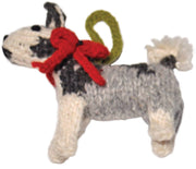 Husky Hand Knit Dog Ornament