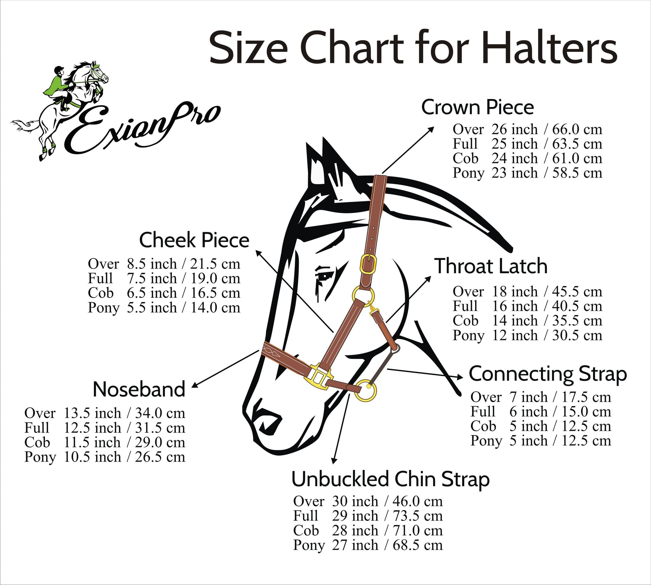 ExionPro Clincher Leather Halter - Brass Hardware - Southlake Paws