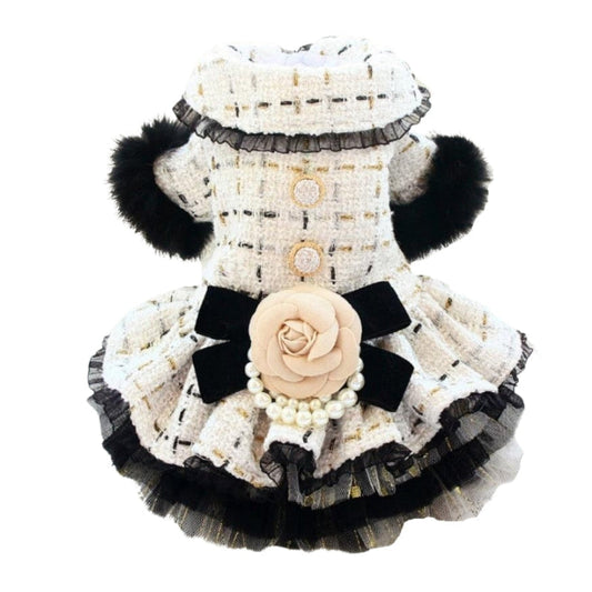 Designer Chanel-Inspired Tweed Dog Dress Coat - Southlake Paws