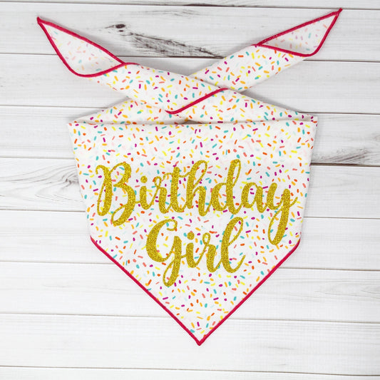 Happy Birthday Boy or Girl Tie Dog Bandana